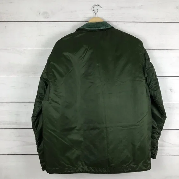 Vintage 1960s Military Field Scovill Corduroy Quilted Lined Jacket